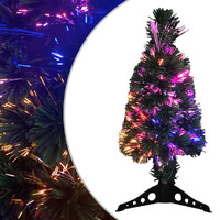  Artificial Slim Christmas Tree with Stand 64 cm Fibre Optic