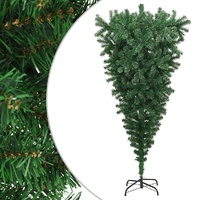  Upside-down Artificial Christmas Tree with Stand Green 240 cm