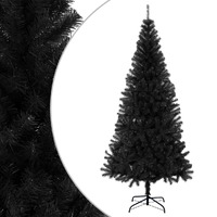  Artificial Christmas Tree with Stand Black 240 cm PVC