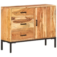  Sideboard 88x30x73 cm Solid Acacia Wood
