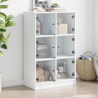  Highboard with Doors White 68x37x109 cm Engineered Wood