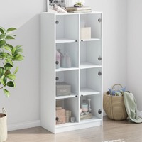  Highboard with Doors White 68x37x142 cm Engineered Wood