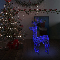  Reindeer Christmas Decoration 90 LEDs 60x16x100 cm Acrylic