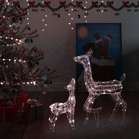  Acrylic Reindeer Family Christmas Decoration 160 LED Warm White