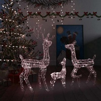  Acrylic Reindeer Family Christmas Decoration 300 LED Warm White