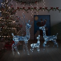  Acrylic Reindeer Family Christmas Decoration 300 LED Cold White