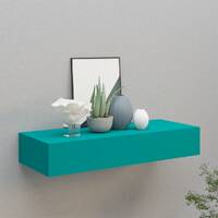  Wall-mounted Drawer Shelf Blue 60x23.5x10cm MDF