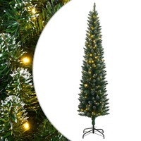  Artificial Slim Christmas Tree 300 LEDs 180 cm