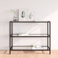  Shelf Transparent 100x36x90 cm Tempered Glass