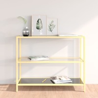  Shelf Black and Transparent 100x36x90 cm Tempered Glass