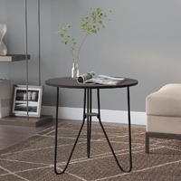  Tea Table Black 48 cm MDF and Iron