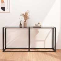 Console Table Transparent 160x35x75.5cm Tempered Glass