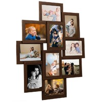  Collage Photo Frame for Picture 10 pcs 13x18 cm Dark Brown MDF