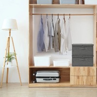  Storage Boxes 2 pcs Fabric 50x30x25 cm Anthracite