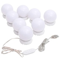  Mirror Light with 8 LED Light Bulbs Warm White and Cold White