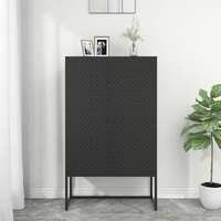  Highboard Black 80x35x135 cm Steel