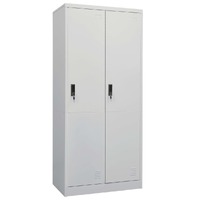  Wardrobe Light Grey 80x50x180 cm Steel