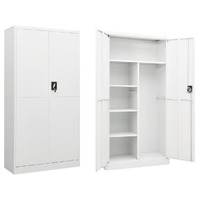  Locker Cabinet White 90x40x180 cm Steel