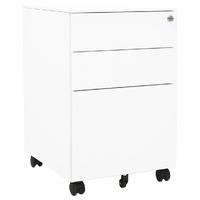  Mobile File Cabinet White 39x45x60 cm Steel