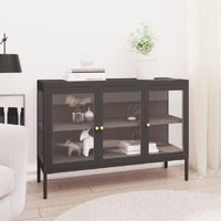  Sideboard Anthracite 105x35x70 cm Steel and Glass