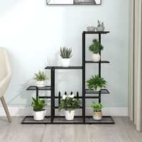  Flower Stand 94.5x25x88 cm Black Metal