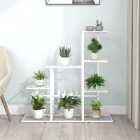 Flower Stand 94.5x25x88 cm White Metal