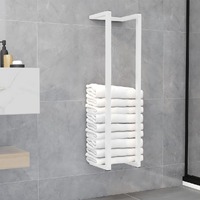  Towel Rack White 25x20x95 cm Steel
