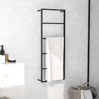  Towel Rack Black 45x10x115 cm Steel