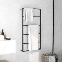  Towel Rack Black 60x10x116 cm Steel