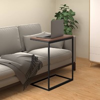  Side Table Black 55x35x66 cm Engineered Wood