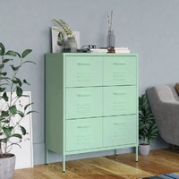  Drawer Cabinet Mint 80x35x101.5 cm Steel