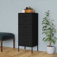  Storage Cabinet Black 42.5x35x101.5 cm Steel