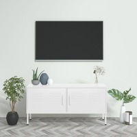  TV Cabinet White 105x35x50 cm Steel