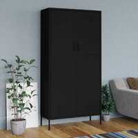  Wardrobe Black 90x50x180 cm Steel