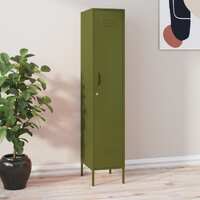  Locker Cabinet Olive Green 35x46x180 cm Steel