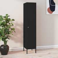 Locker Cabinet Black 35x46x180 cm Steel