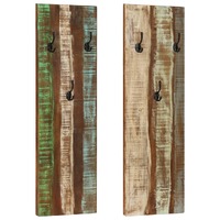  Wall-mounted Coat Racks 2 pcs 36x3x110 cm Solid Reclaimed Wood