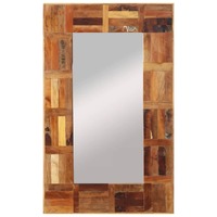  Wall Mirror Solid Wood Reclaimed 50x80 cm