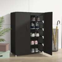  Shoe Cabinet Black 60x28x90 cm Fabric