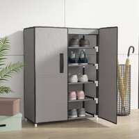  Shoe Cabinet Grey 60x28x90 cm Fabric
