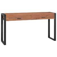  Desk with 2 Drawers 120x40x75 cm Solid Wood Teak