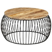  Coffee Table Ø68 cm Rough Mango Wood