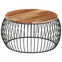  Coffee Table Ø68 cm Solid Acacia Wood