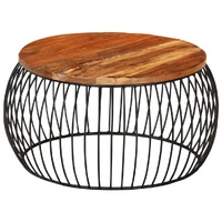  Coffee Table Ø68 cm Solid Reclaimed Wood