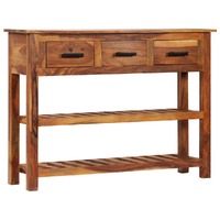  Sideboard with 3 Drawers 110x30x80 cm Solid Wood Acacia