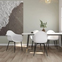  Dining Chairs 4 pcs White PP