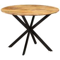  Dining Table Ø110x78 cm Solid Wood Mango and Steel