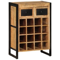  Wine Rack for 16 Bottles Solid Wood Mango