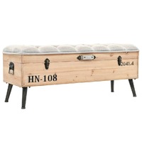  Storage Bench 110 cm Solid Firwood