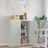  File Cabinet Light Grey 90x40x105 cm Steel